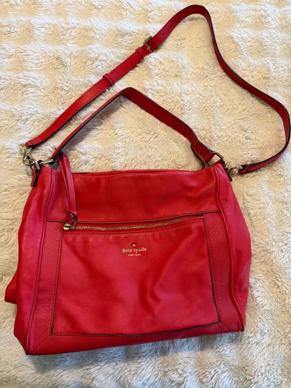 Kate Spade New York Cobble Hill Leather Shoulder Bag Red